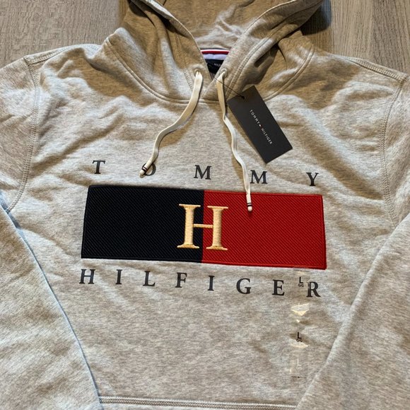 Tommy Hilfiger Gray Sweat Jacket Hoodie XL - Picture 2 of 3